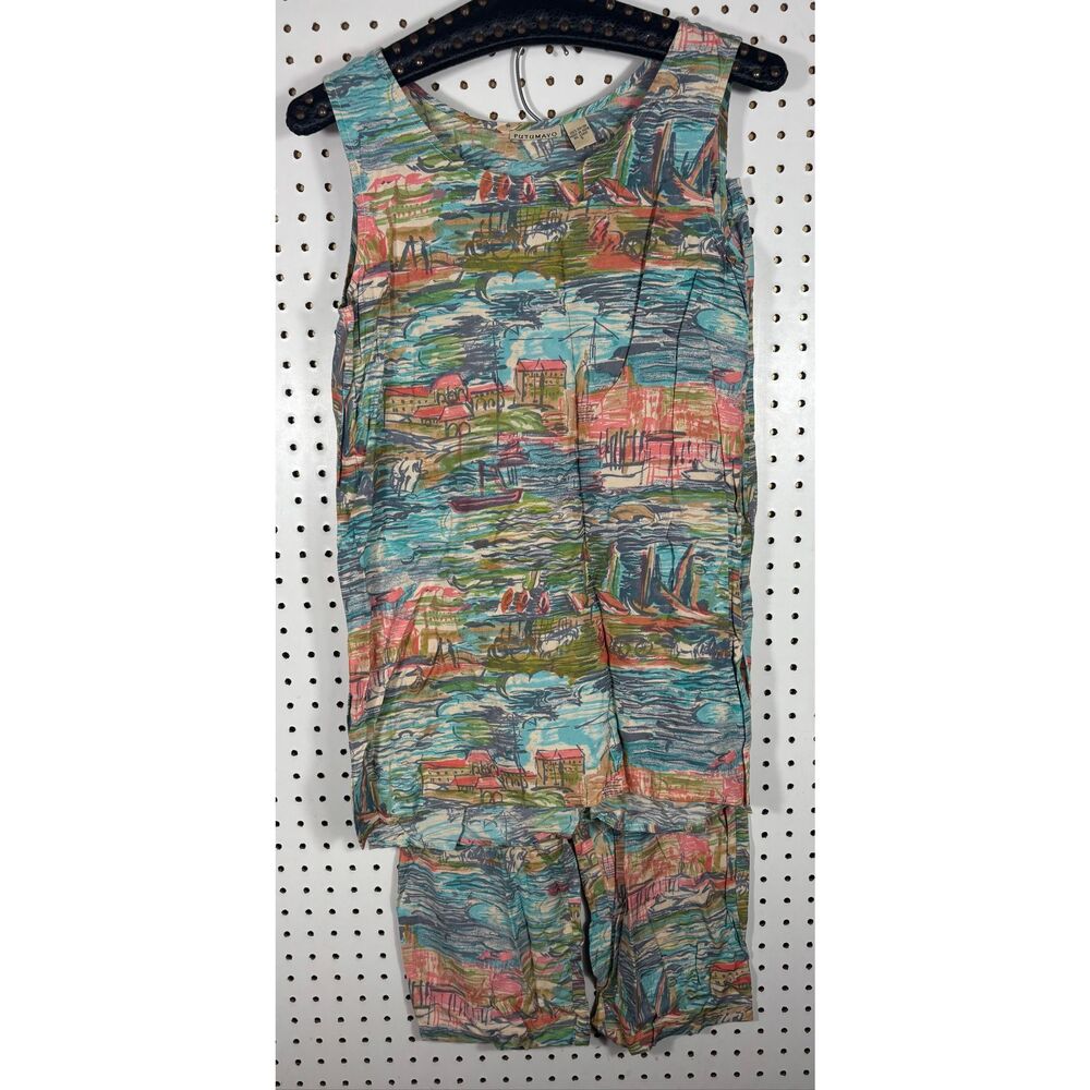 Putumayo sketch landscape tank top & pants set size S